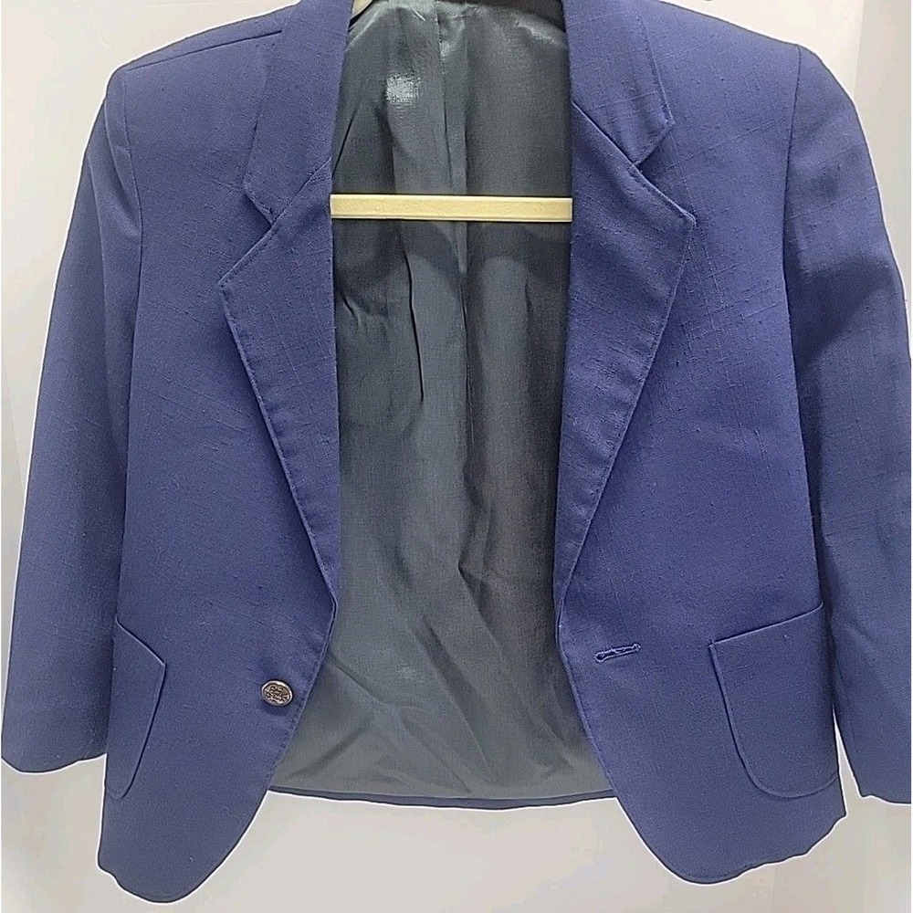 Vtg‎ Michael James Navy Blazer Suit Jacket Coat VGUC Boys Size 7R Sports Coat
